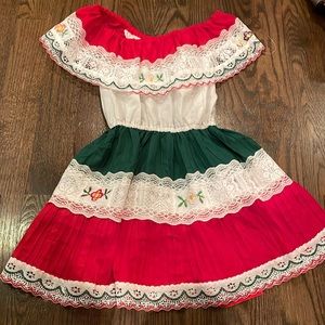 Girls Mexican inspired costume dress